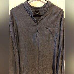 Armani Jeans TM Blue Men’s Authentic HalfButton Down Long Sleeve Shirt XL